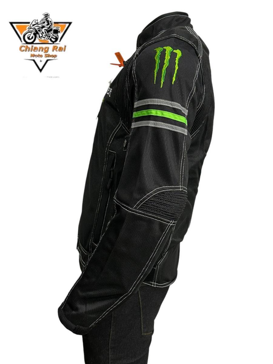 เสื้อขี่มอเตอร์ไซด์แบบ Air Flow (ดำ-เขียว) เบอร์ XL : อก 44" ยาว 26" (Air Flow)