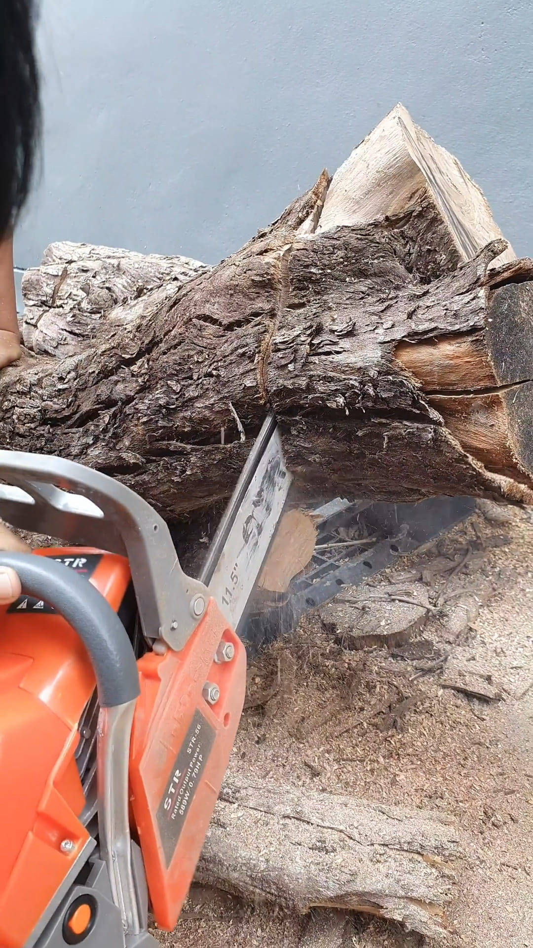 เลื่อยยนต์ STR 2 จังหวะ รุ่น 2 เเหวน 2 ท่อไอเสีย บาร์ 2 อัน โซ่ 3 เส้น