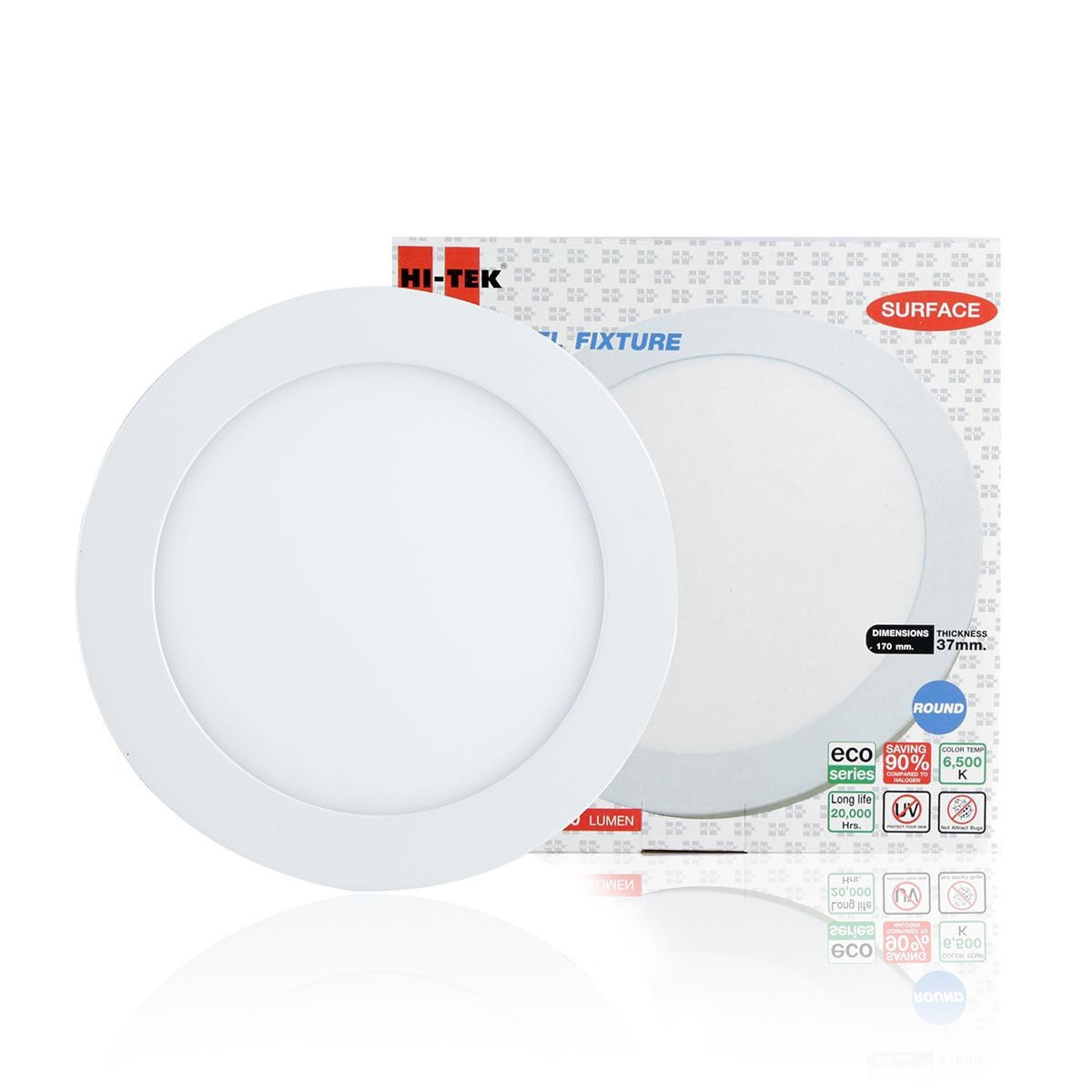 HI-TEK ดาวน์ไลท์ LED ทรงกลม แบบติดลอย 12 วัตต์ (WARM WHITE)