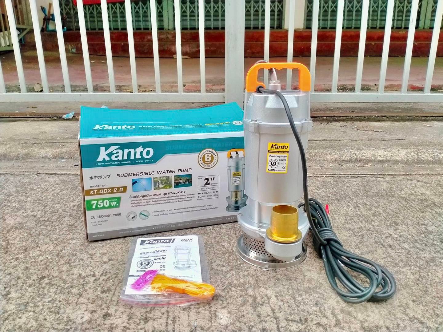 ปั๊มแช่ ปั๊มจุ่ม KANTO รุ่น KT-QDX-370 และ KT-QDX-750 (ขนาด 1 นิ้ว และ 2 นิ้ว)