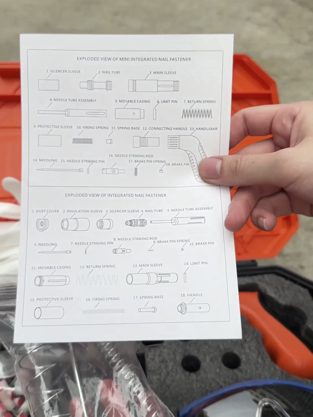 ปืนยิงตะปูแรงดันสูง ยี่ห้อ Onsen ตะปู 50 นัด