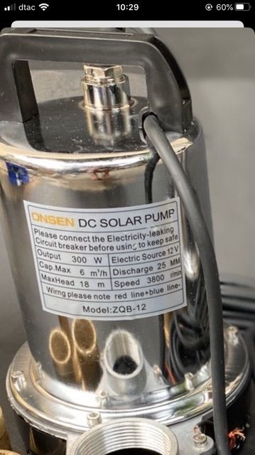 ปั้มไดโว่ Onsen แถมตัวคีบแบต 1 คู่ ท่อ 3 ขนาด สายยาว 10 เมตร 12V และ 24V