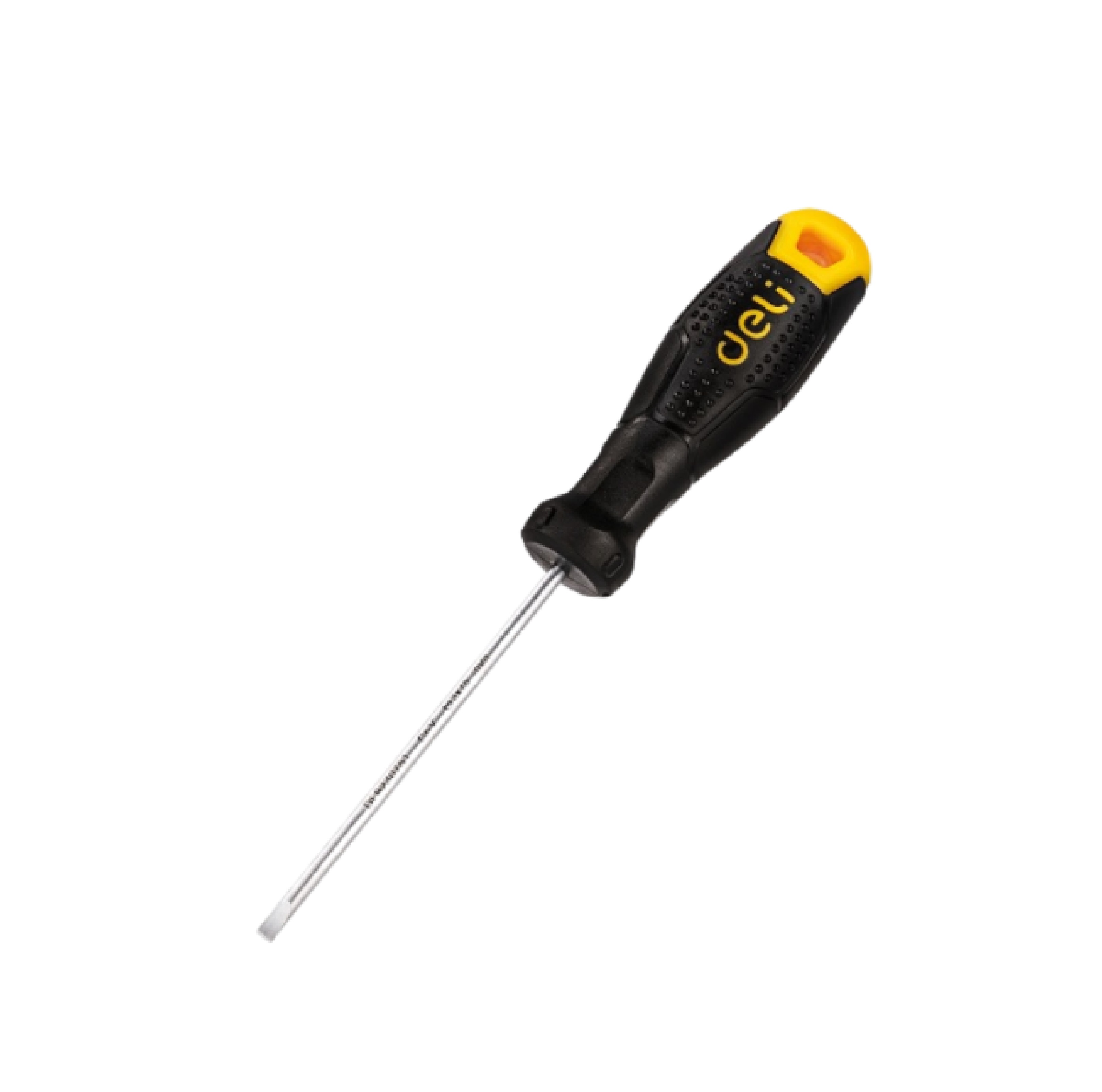 ไขควงปากแบน SL3x75mm Cr-v EDL6230751 ด้ามธรรมดา DELI