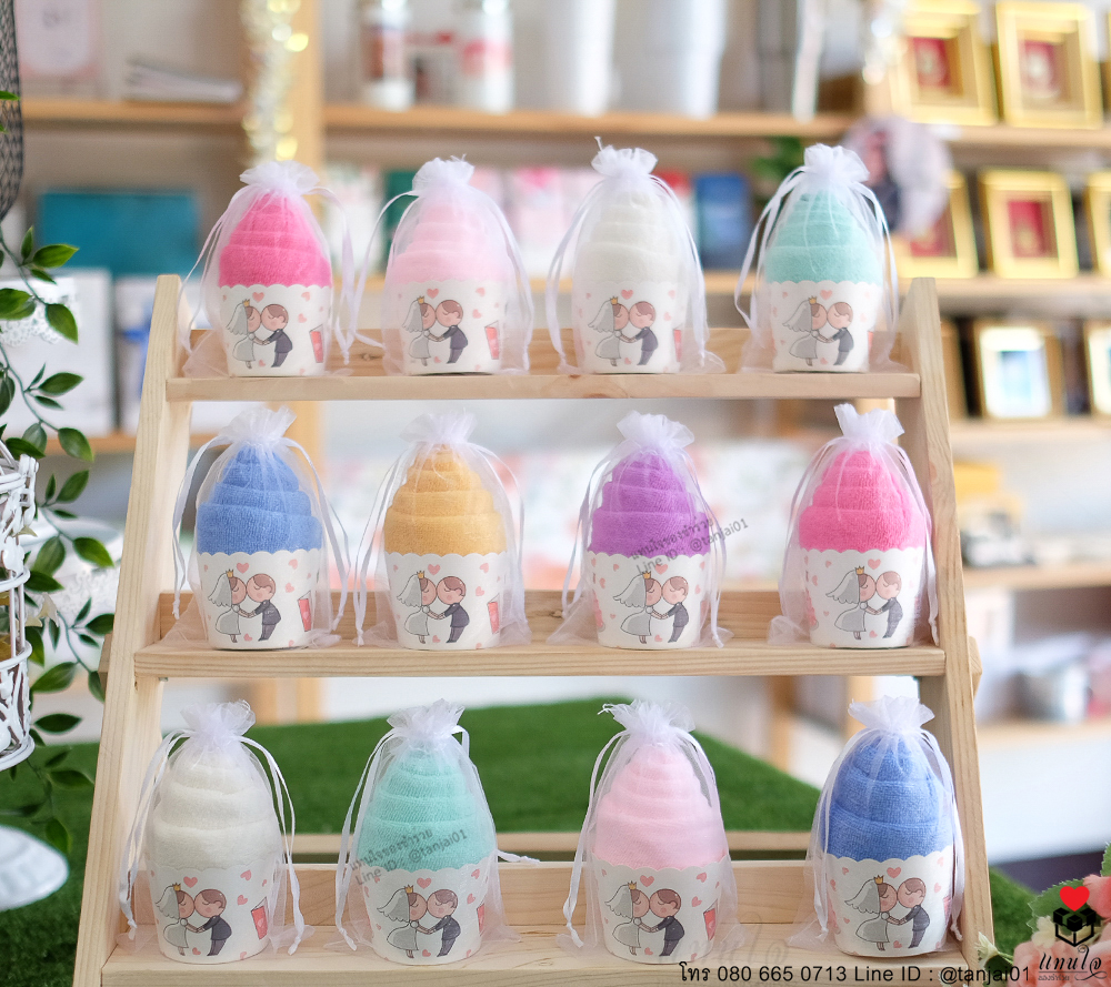 ของชำร่วยงานแต่งงาน ผ้านาโนม้วนไอติม ผ้านาโนสีพาสเทล ของชำร่วยมีประโยชน์ ของชำร่วยน่ารักๆ 03