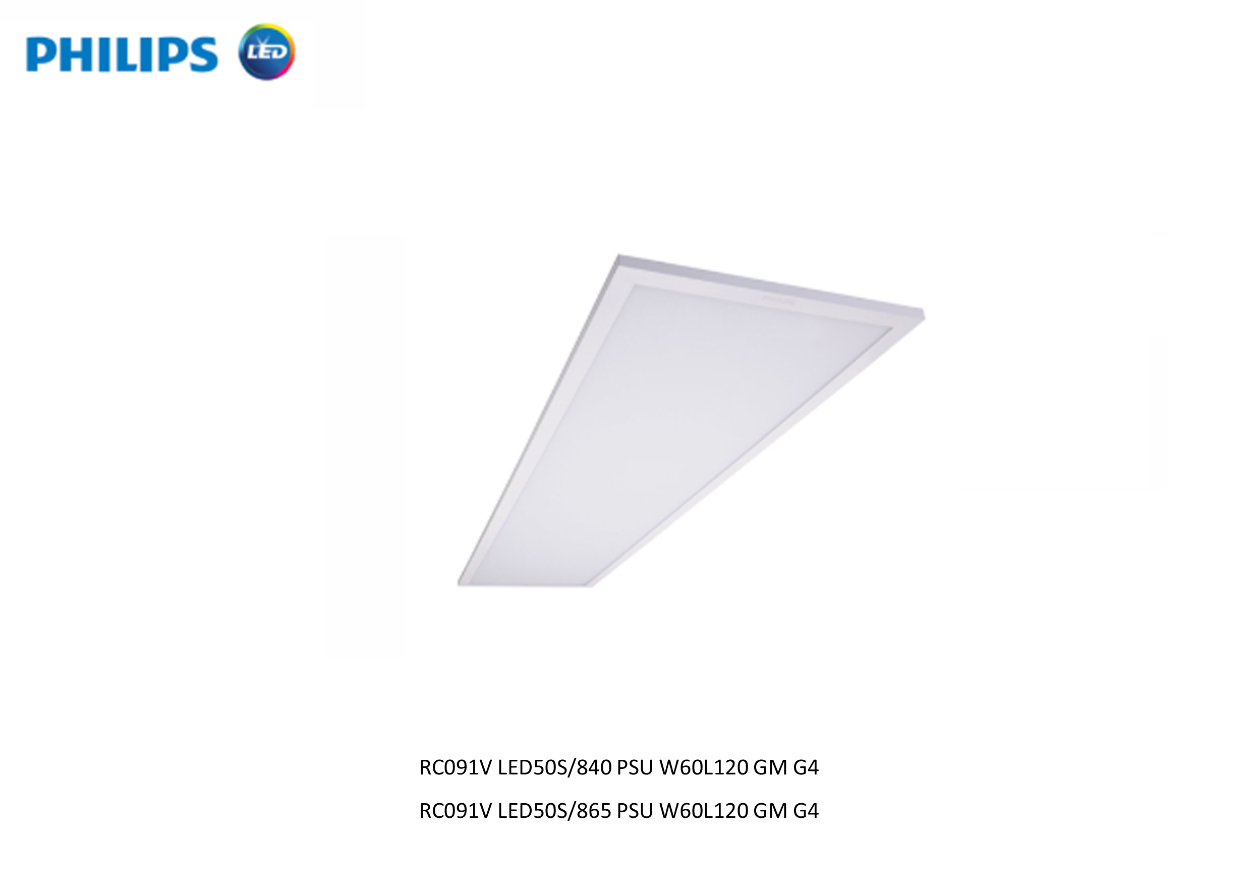 โคม LED Slim Panel RC091 G4 50W 60x120cm Philips