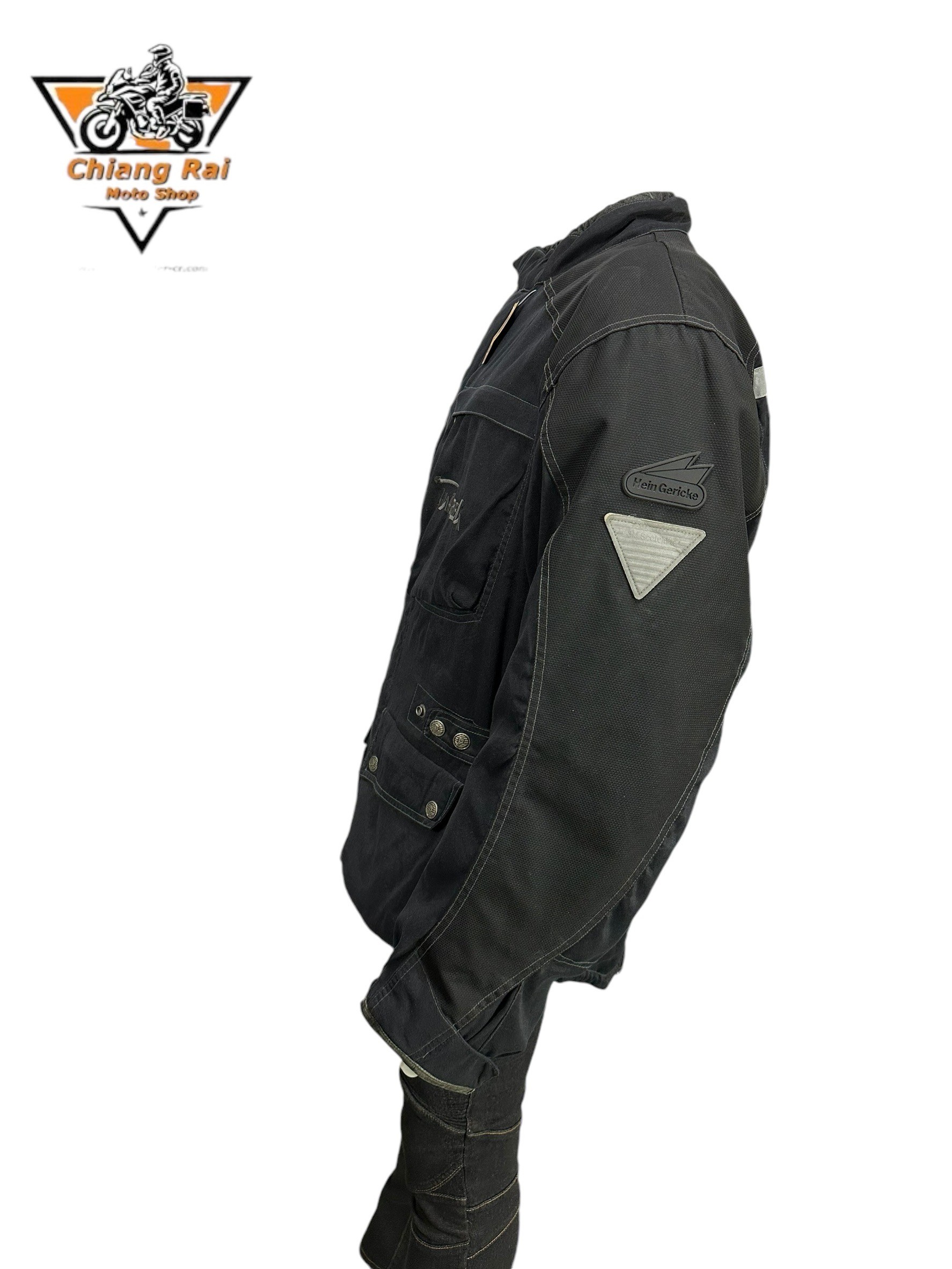 เสื้อขี่มอเตอร์ไซด์( มือสอง) RCTA 673 อก 52" ยาว 28"(XL) **Hein Gerlokev**