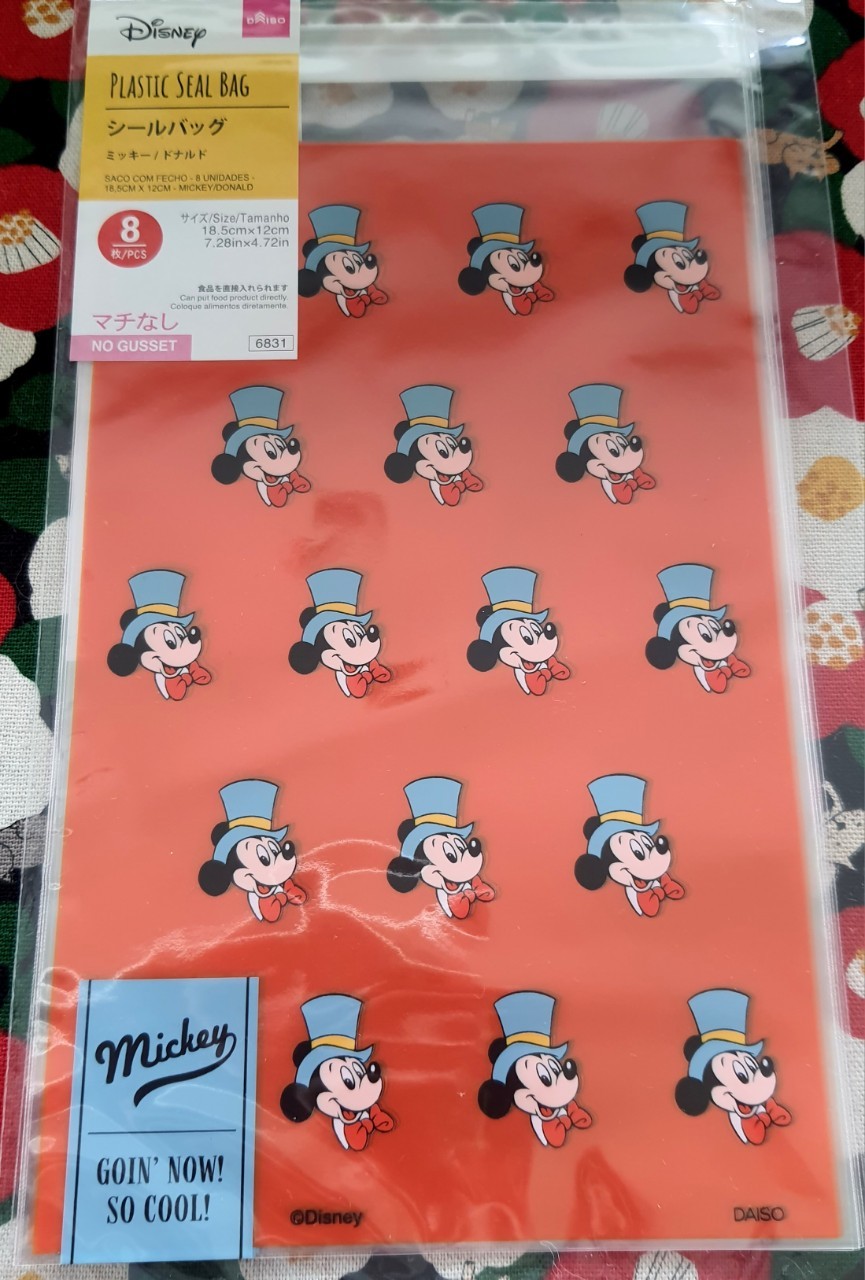 Disney Mickey mouse มิกกี้เม้าส์ bag ถุง ของแท้จากญี่ปุ่น Size : 18.5 x 12 cm 1 แพ๊ค มี 8 ชิ้น