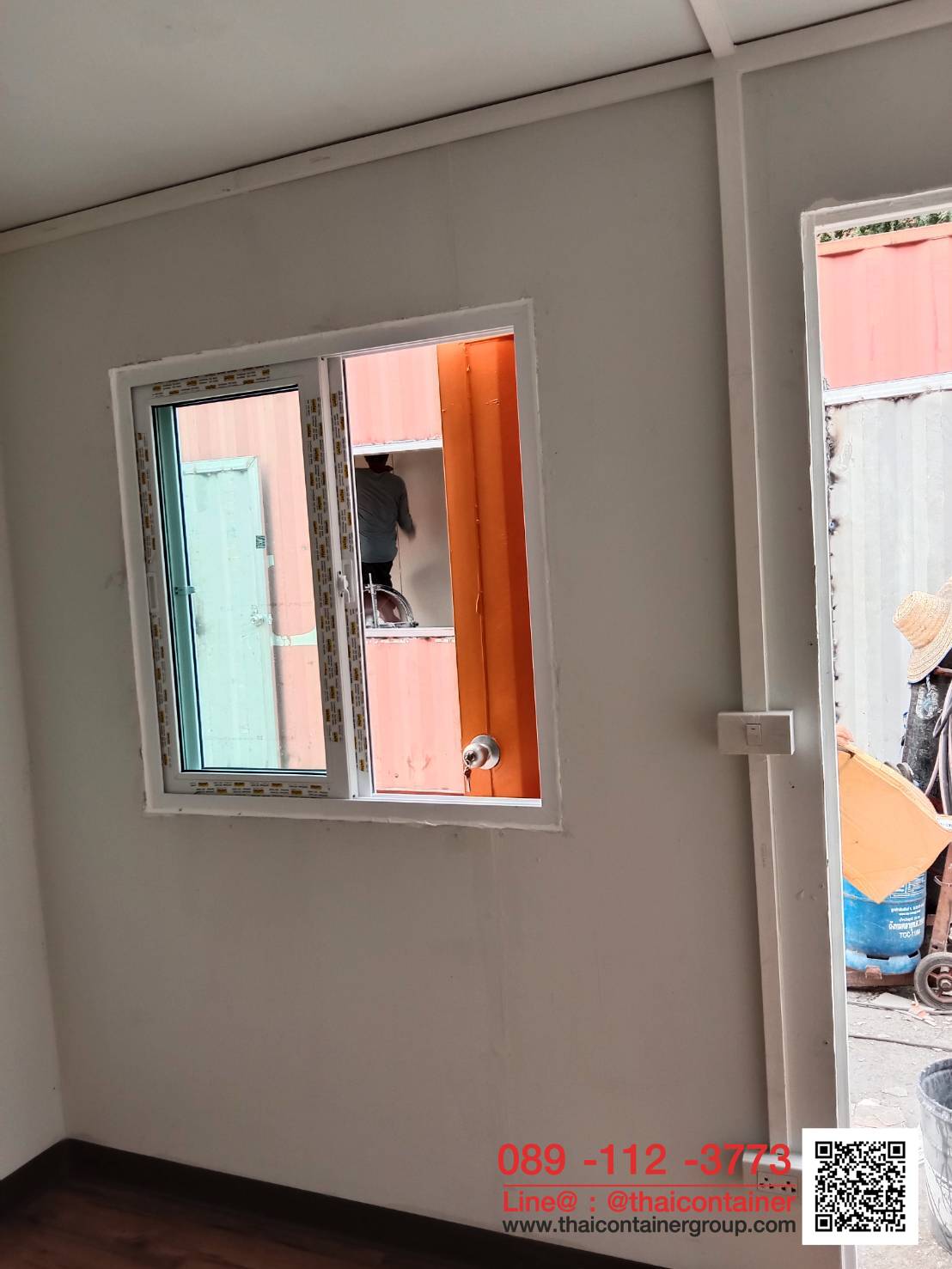 ตู้คอนเทนเนอร์ เหล็กแท้ เกรดส่งออก สำนักงานกั้น 2 ห้อง