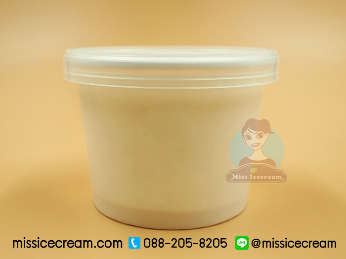 ถ้วยกระดาษ 4 oz. - ฝาพลาสติกและช้อนใต้ฝา