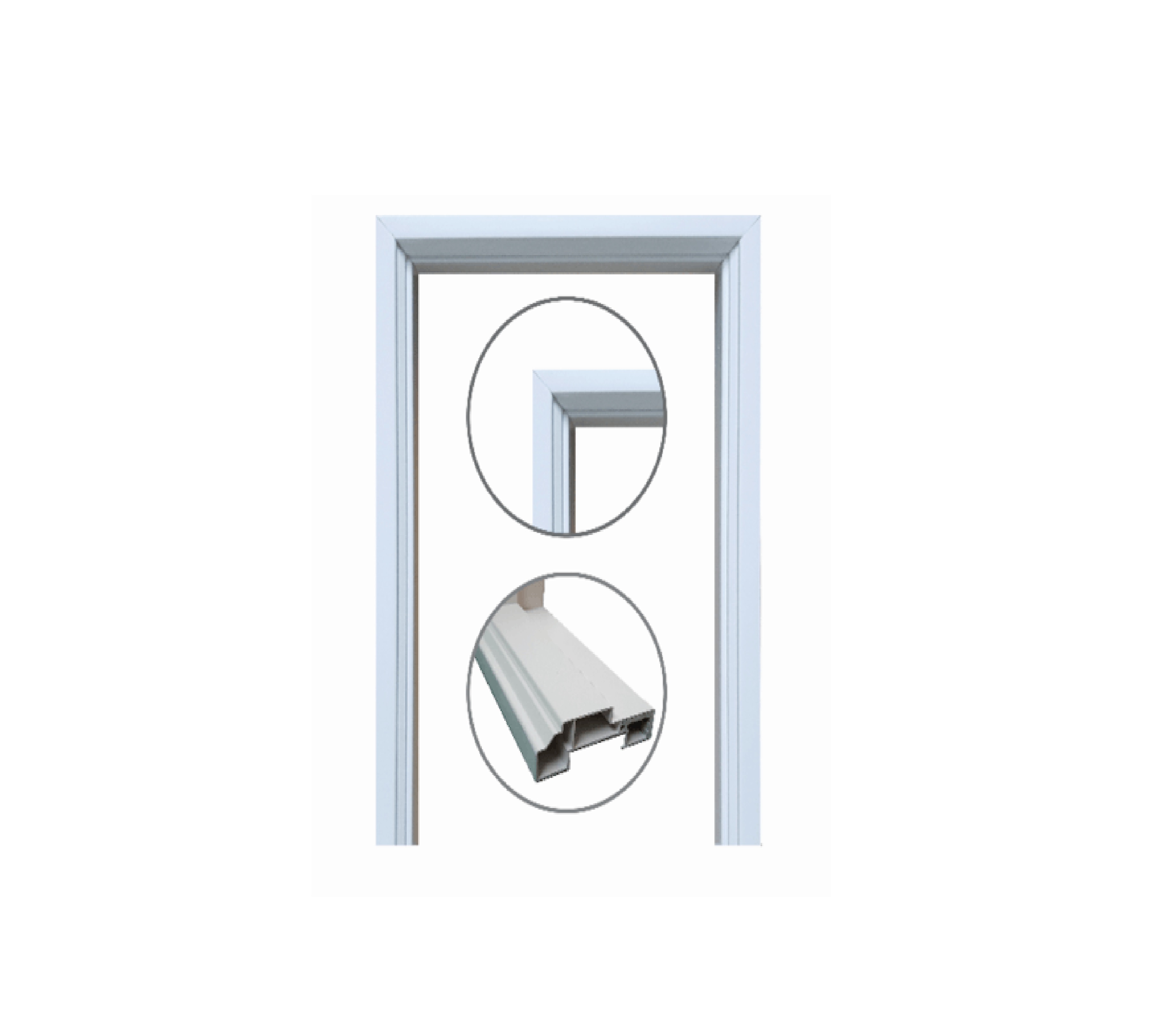 CHAMP วงกบประตูยูพีวีซี MB 70x180ซม. WHITE