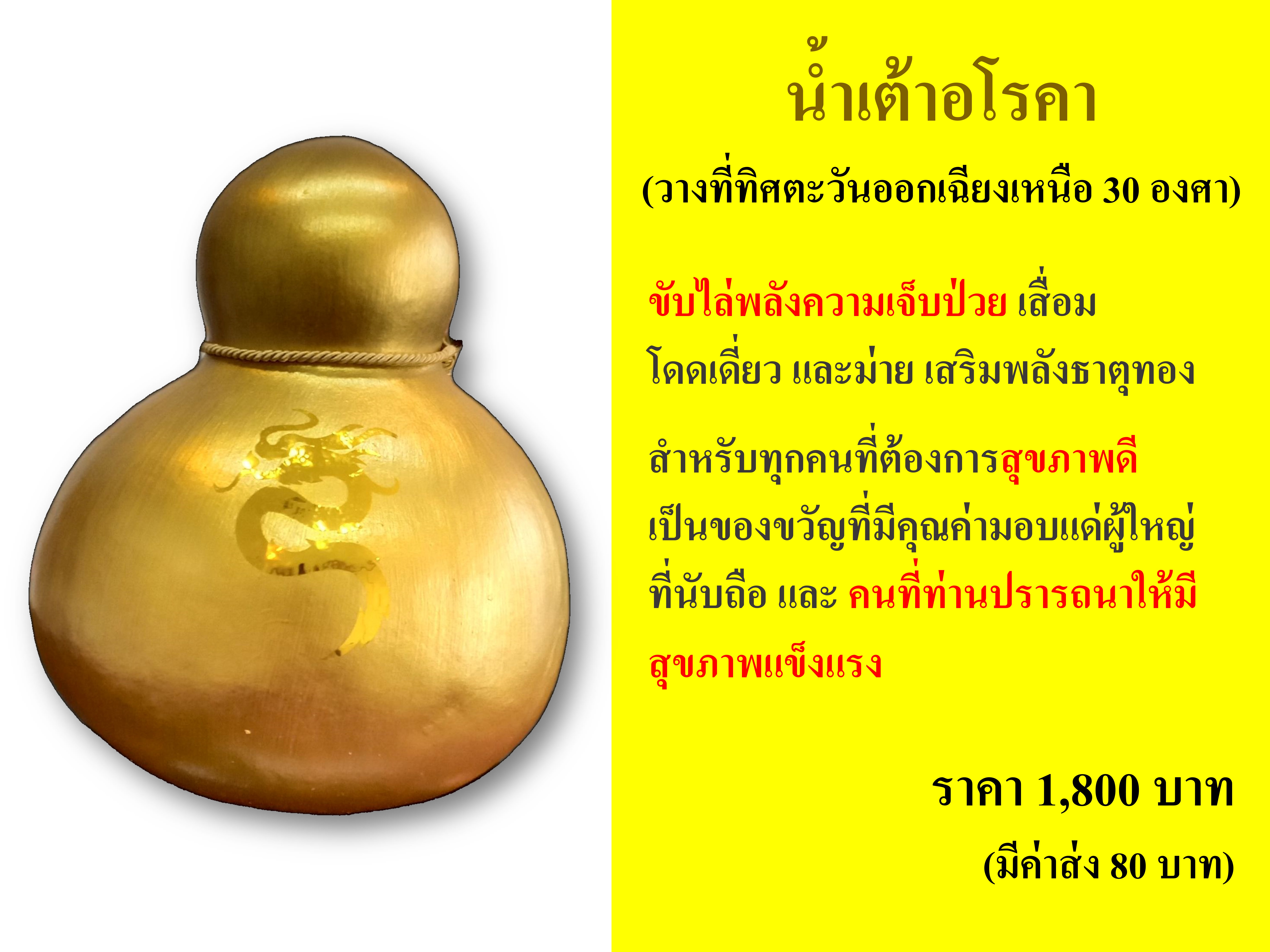 น้ำเต้าอโรคา ไซส์มาตรฐาน