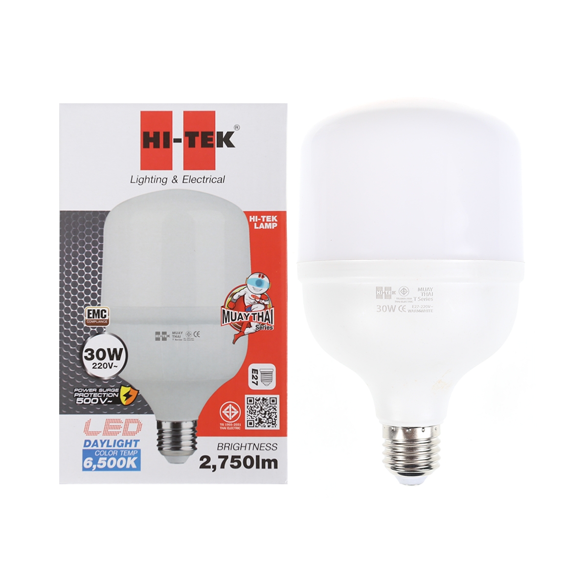 HI-TEK หลอดไฟ LED 30 วัตต์ มวยไทย Series High Watt (Day Light)