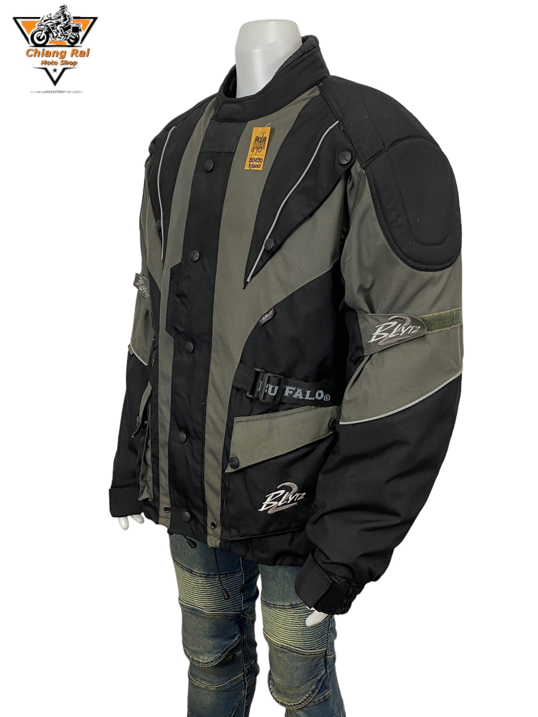 เสื้อขี่มอเตอร์ไซด์( มือสอง) RCTA 490: อก 50" ยาว 30" (XL) **BUFFALO**