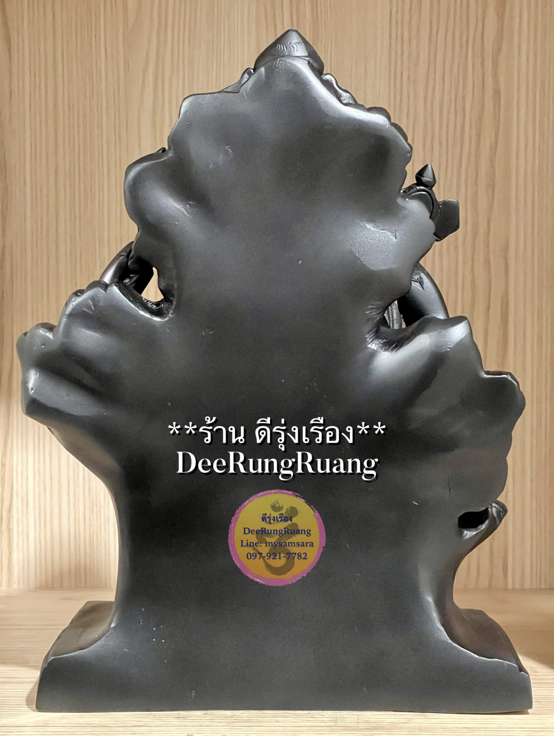พระพิฆเนศ ปาง จปาสนะ คเณศ **ประทับบนดอกชบา** (สูง 12.2 นิ้ว)