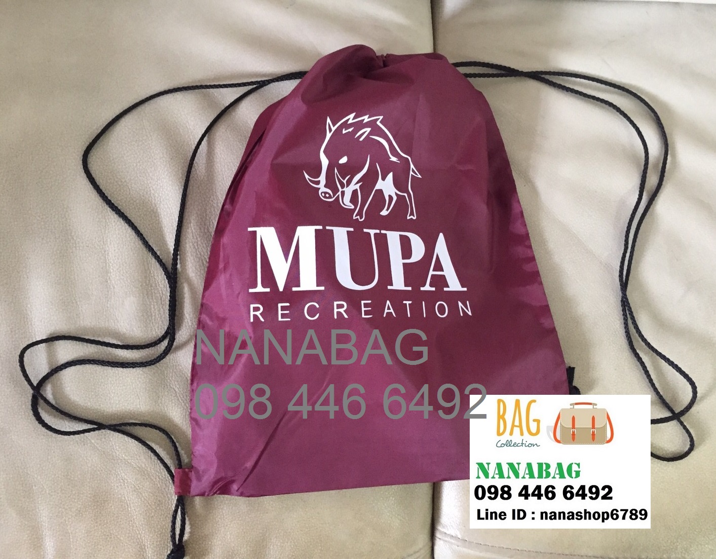 ถุงผ้าหูรูด ผ้าร่ม กระเป๋าผ้าร่ม ถุงผ้าร่ม กระเป๋าเป้หูรูด