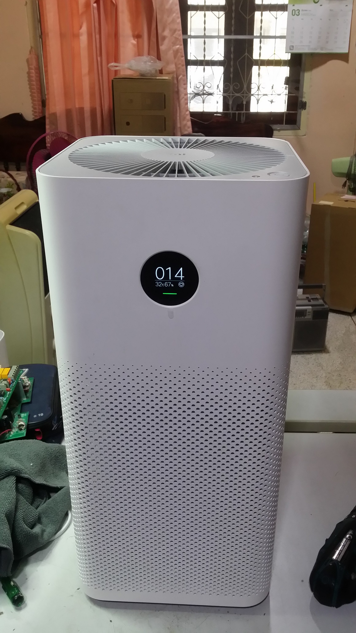 ซ่อมบอร์ดเครื่องฟอกอากาศ ยี่ห้อ Xiaomi 2S เปลี่ยนมอเตอร์