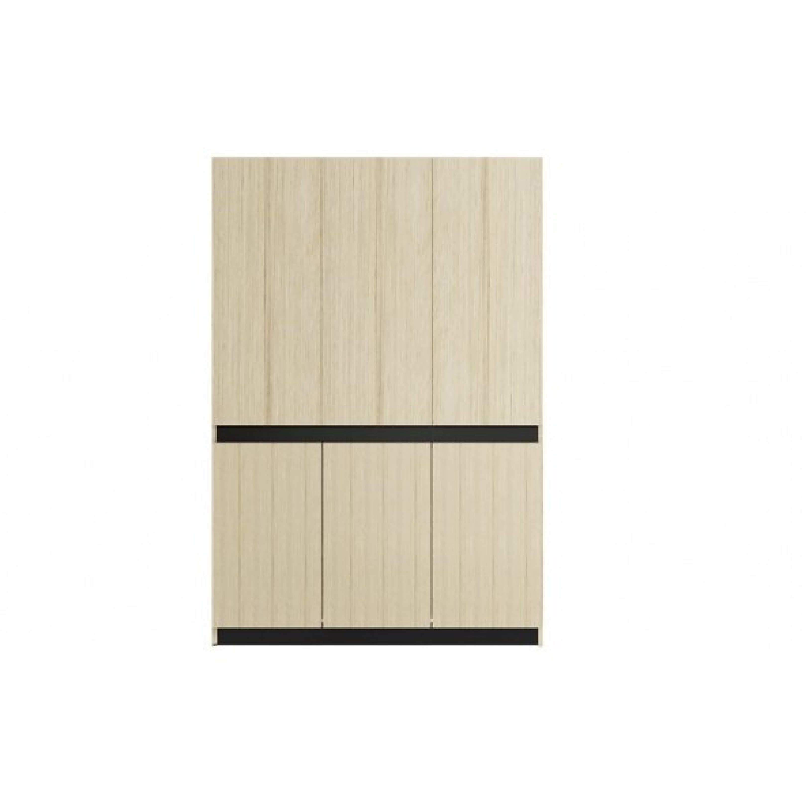 DELICATO ตู้เสื้อผ้า 3 บาน รุ่น Tyrol 120X50X180ซม. สีดำ