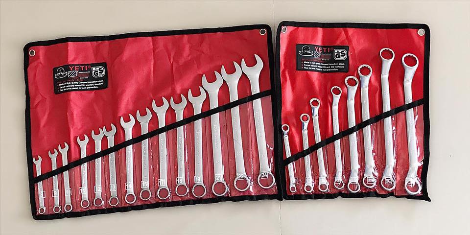 ประแจแหวนข้าง ปากตาย YETI 14ตัว/ชุด (8-24mm) และ ประแจแหวน YETI 8ตัว/ชุด (8×9-21×24)