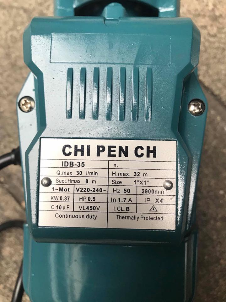 ปั๊มน้ำหอยโข่ง Chipen รุ่น IDB-35