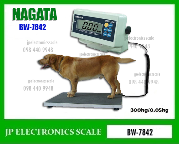 เครื่องชั่งสุนัข เครื่องชั่งสัตว์เลี้ยง ตาชั่งน้ำหนักสัตว์ระบบดิจิตอล 300กิโลกรัม เครื่องชั่งดิจิตอล 300kg เครื่องชั่งน้ำหนักสัตว์ 300kg เครื่องชั่งดิจิตอล 300kg ความละเอียด 50g ยี่ห้อ NAGATA รุ่น BW-7842