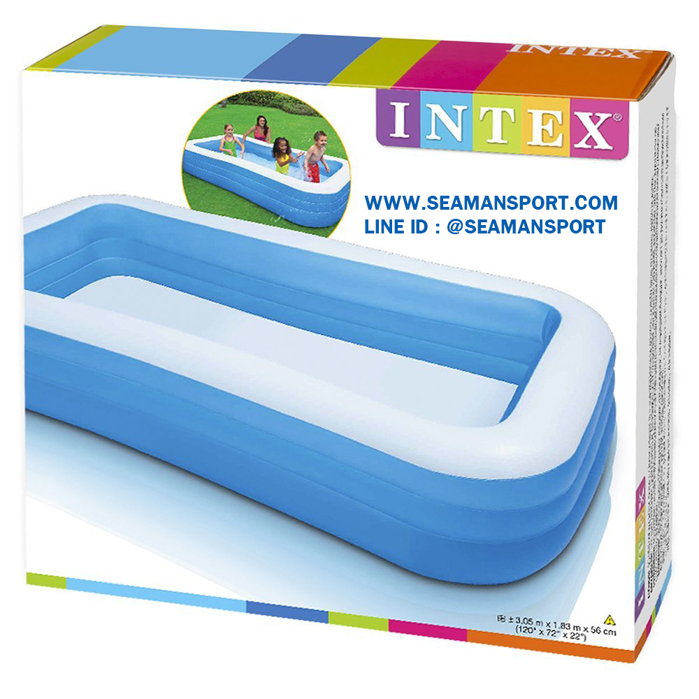 Intex 58484 สระว่ายน้ำเป่าลมสีฟ้า