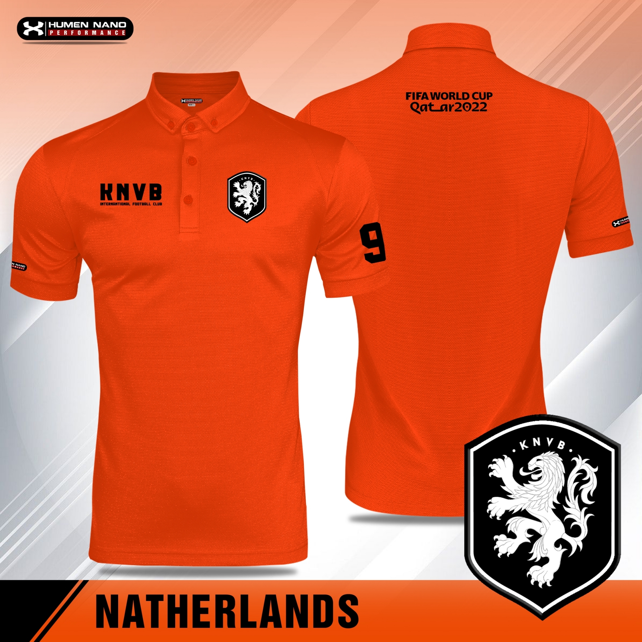 FB07-เสื้อโปโลแฟชั่น ทีมชาติฮอลแลนด์ 2022
