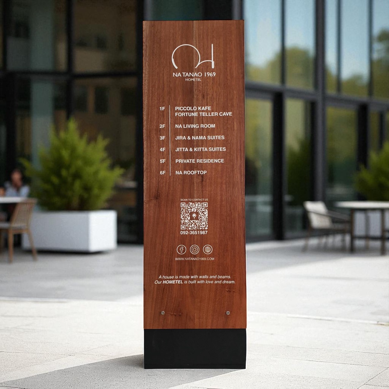 ป้ายตั้งหน้าร้าน ฐานเหล็ก