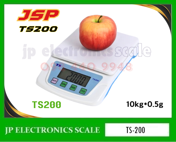 เครื่องชั่งดิจิตอล 10kg ตาชั่งดิจิตอล10kg เครื่องชั่งน้ำหนักดิจิตอล 10กิโลกรัม เครื่องชั่งดิจิตอล10กิโล ตาชั่ง10กิโล ความละเอียด 0.5g เครื่องชั่ง10kg*0.5g ยี่ห้อ JSP รุ่น TS200