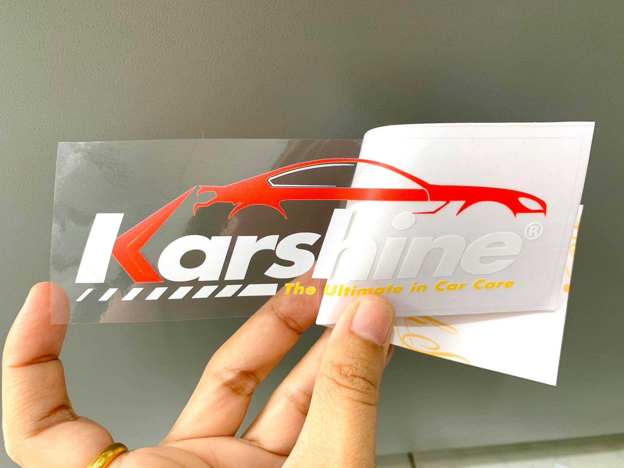 สติ๊กเกอร์ใสรองพื้นหมึกขาว หมึกขาว พิมพ์หมึกขาว