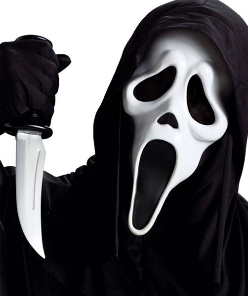 ชุดแฟนซีผีสครีมหวีดสุดขีด ชุดปีศาจ Cosplay Scream Ghostface ชุดฆาตกรโรคจิต ชุดโกสเพซฆาตกรหน้ากากผี ชุดดำพร้อมหน้ากาก