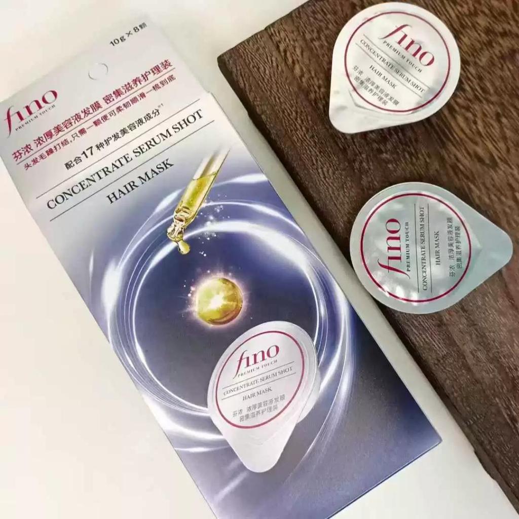 Fino Serum Shot Hair Mask เซรั่มบำรุงผมสูตรเข้มข้น ฟิโน่ แฮร์มาส์ก 10g.x8 ชิ้น ฟื้นฟูผมแห้งเสียให้ดีขึ้นในพริบตา
