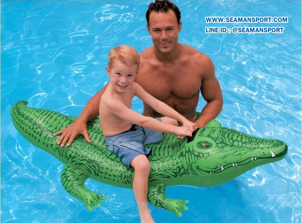 intex 58546 แพยางลายจระเข้ ขนาดเล็ก LIL GATOR RIDE-ON