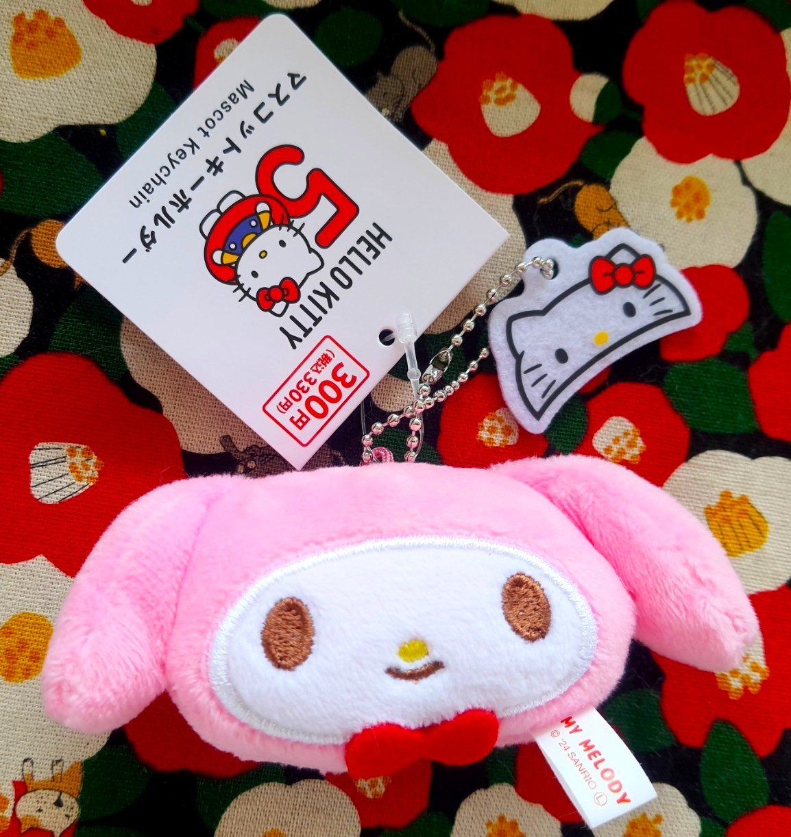 Sanrio Hello kitty 50 th Mascot Keychain My Melody พวงกุญแจ มายเมโลดี้ ครบรอบ 50 ปี คิตตี้ ของแท้จากญี่ปุ่น Size : 11 cm