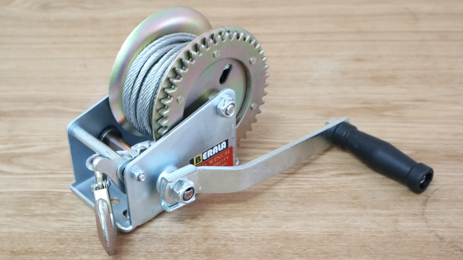 รอกสลิง มือหมุน BERALA 1200 ปอนด์ (ขนาด 545.5 กิโลกรัม) สลิงยาว 10 เมตร หนา 4.5 มิล