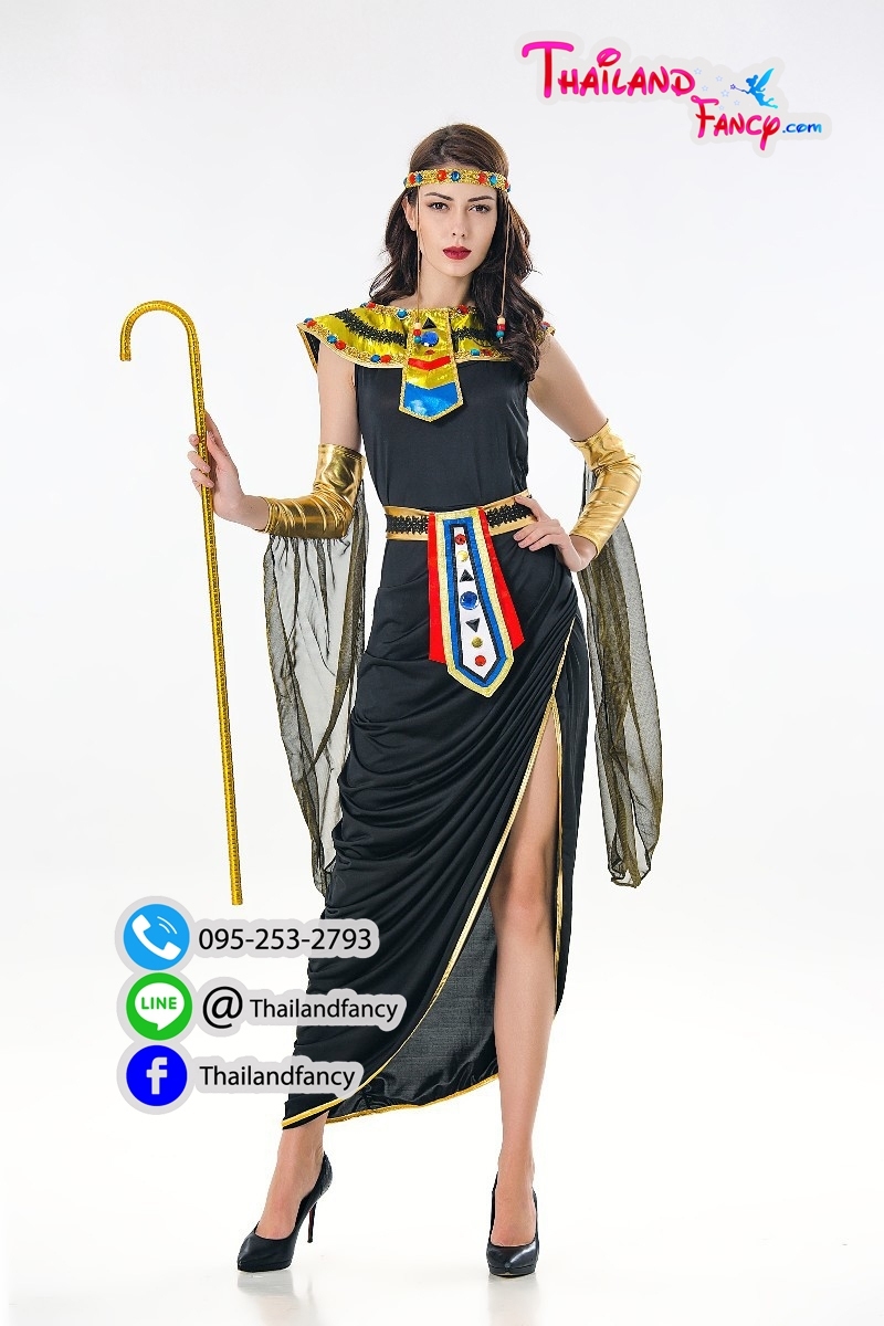 ชุดเช่าแฟนซีผู้หญิง เช่าชุดคลีโอพัตราผู้หญิง ชุดเจ้าหญิงกรีก ชุดอียีปต์ ชุดคู่ฟาร์โรห์ ชุดนานาชาติ ชุดโรมันโบราณ ชุดคลีโอพัตราสีดำทอง
