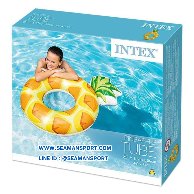 Intex 56266 ห่วงยาง เป่าลม สับปะรด 1.17x0.86 ม.