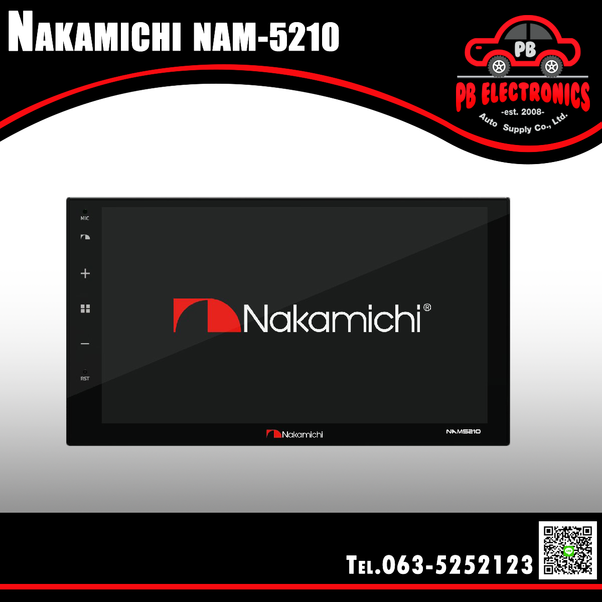 เครื่องเล่น 2 Din Android ยี่ห้อ Nakamichi รุ่น NAM5210 7 นิ้ว
