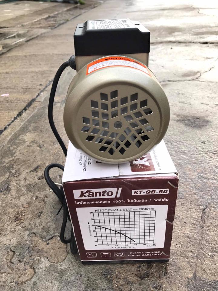 ปั๊มน้ำหอยโข่ง ยี่ห้อ Kanto รุ่น KT-QB-60 ทรงหน้าหมู