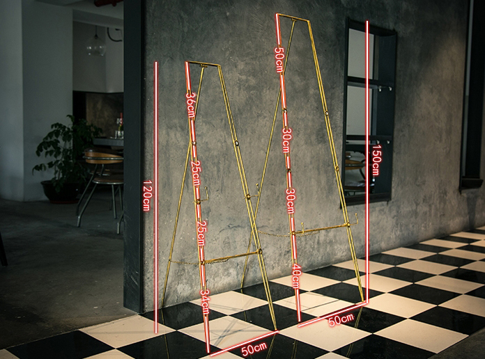 ขาตั้งรูป / ขาตั้งอีเว้นท์ ทรงคลาสิก สีทองดำ 120/150 CM