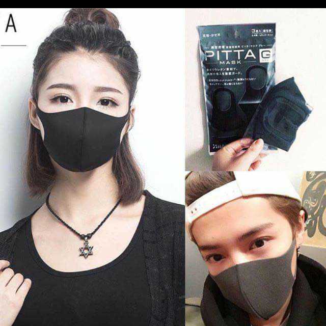 🔥(Best Seller)💥PITTA MASK Gray | พิตต้า แมสก์ สีเทาดำ💥แพค 3 ชิ้น(ซักได้) ของแท้จากญี่ปุ่น 💯% มีจำนวนจำกัด‼️