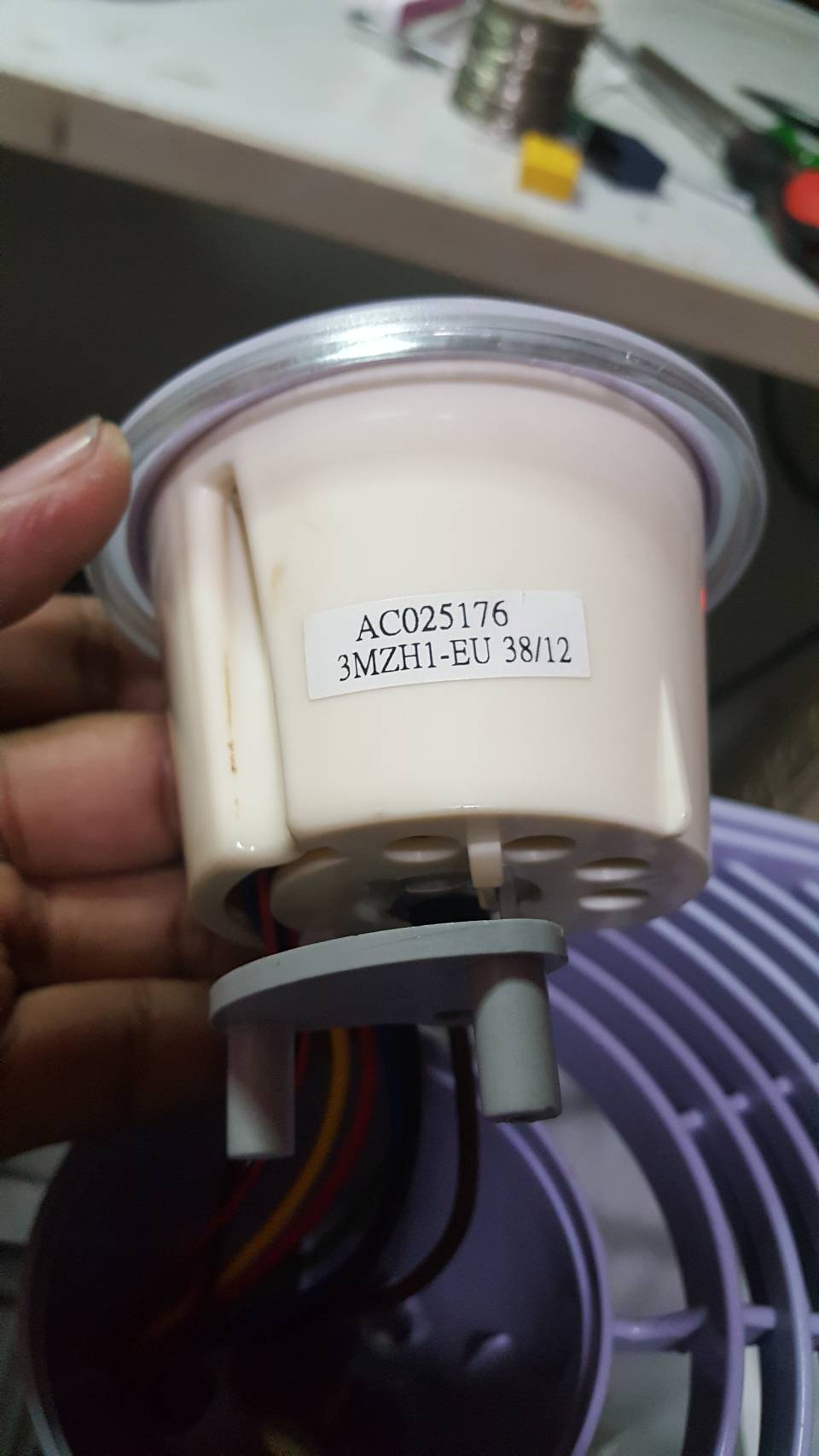 ซ่อมเครื่องฟอกอากาศ 3M รุ่น FAP03-RS-2 อาการพัดลมหมุนช้า สำเนา