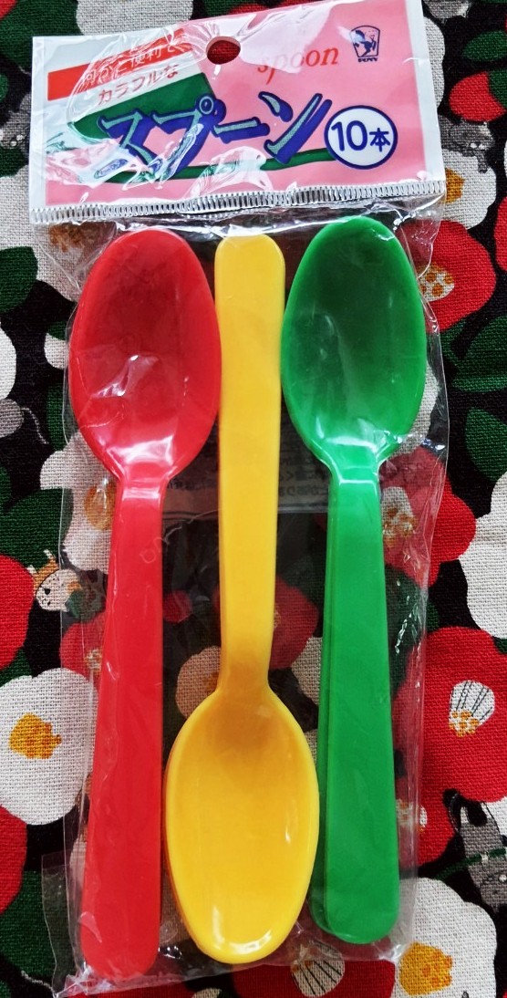 Set ช้อน พลาสติก ช้อน ปาร์ตี้ พกพา จากญี่ปุ่น 1 แพ๊ค 10 ชิ้น spoon Size : 15 cm