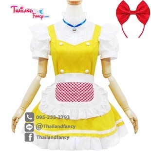 ชุดแฟนซีผู้หญิงสำหรับเช่า Dorami Cosplay ชุดโดเรมี่ ชุดน้องโดเรม่อน ชุดการ์ตูนโดราเอม่อน ชุดเช่าโดเรมี่ผู้หญิงสีเหลือง