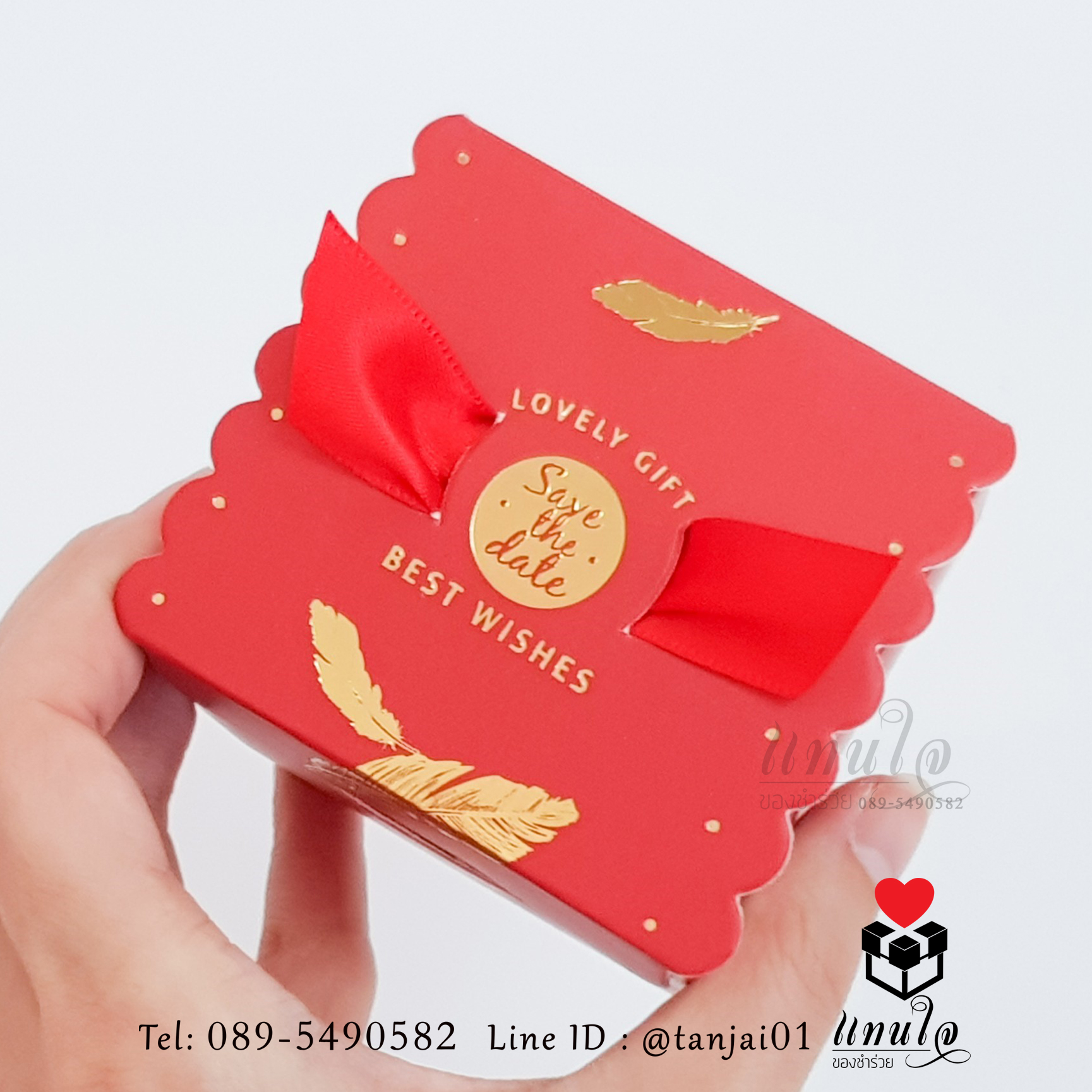 ของชำร่วยปากกาแคปซูล 2 แท่ง ในกล่องริบบิ้นปีกนก . 👉 เริ่มต้นเพียง 14 บาท