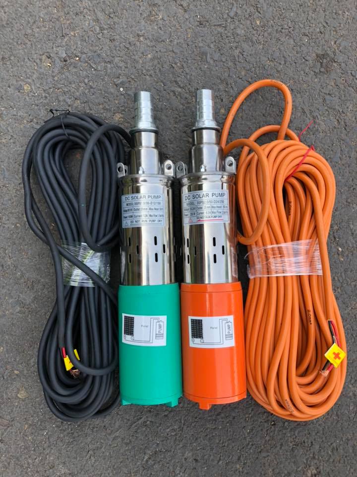 ปั้มน้ำ ซัมเมิส DC12V และ 24V ใส่ลงบ่อบาดาลขนาด3”ขึ้นไป