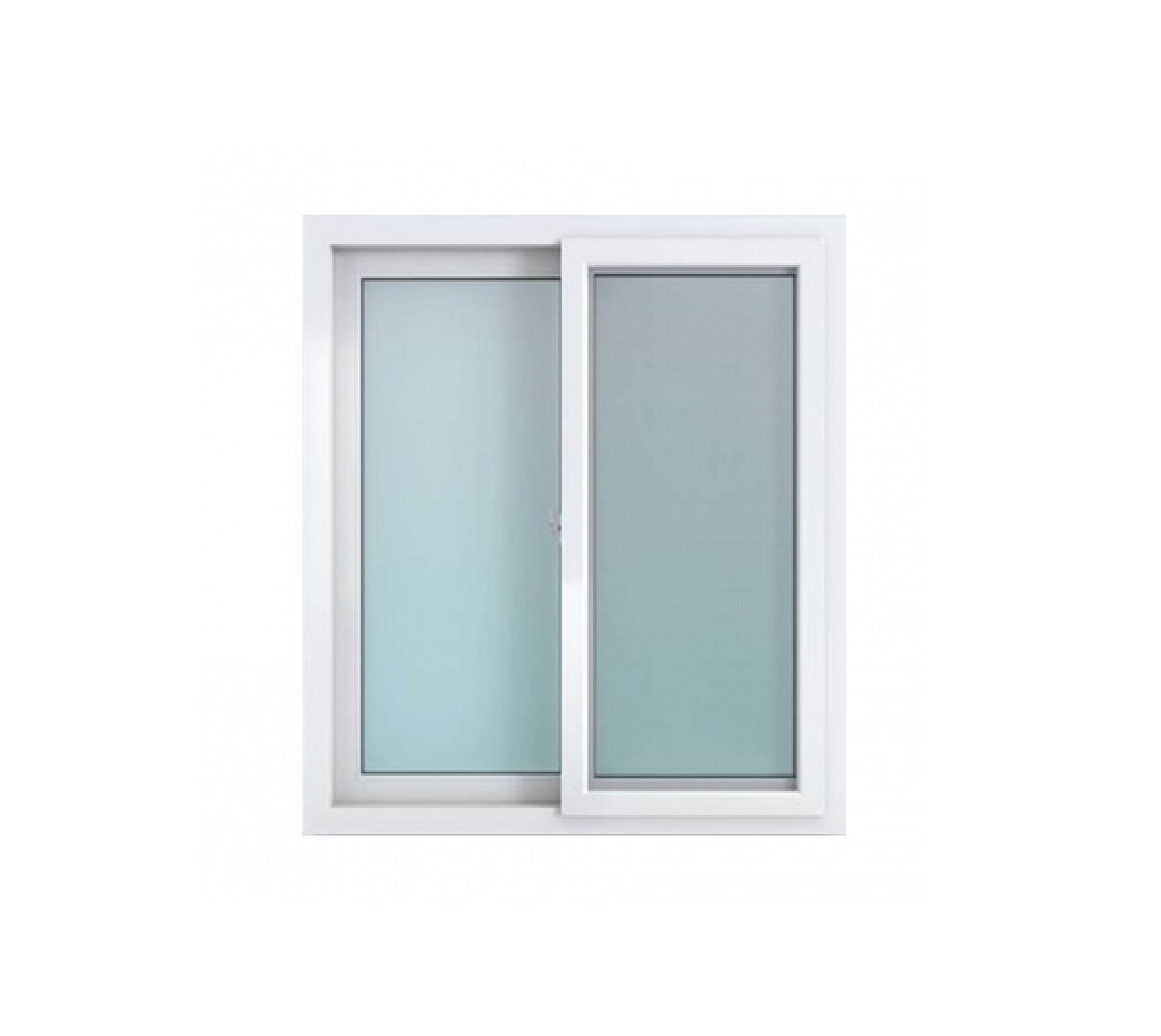 HOFFEN หน้าต่างไวนิล บานเลื่อน SS W1 120x110ซม. สีขาว พร้อมมุ้ง