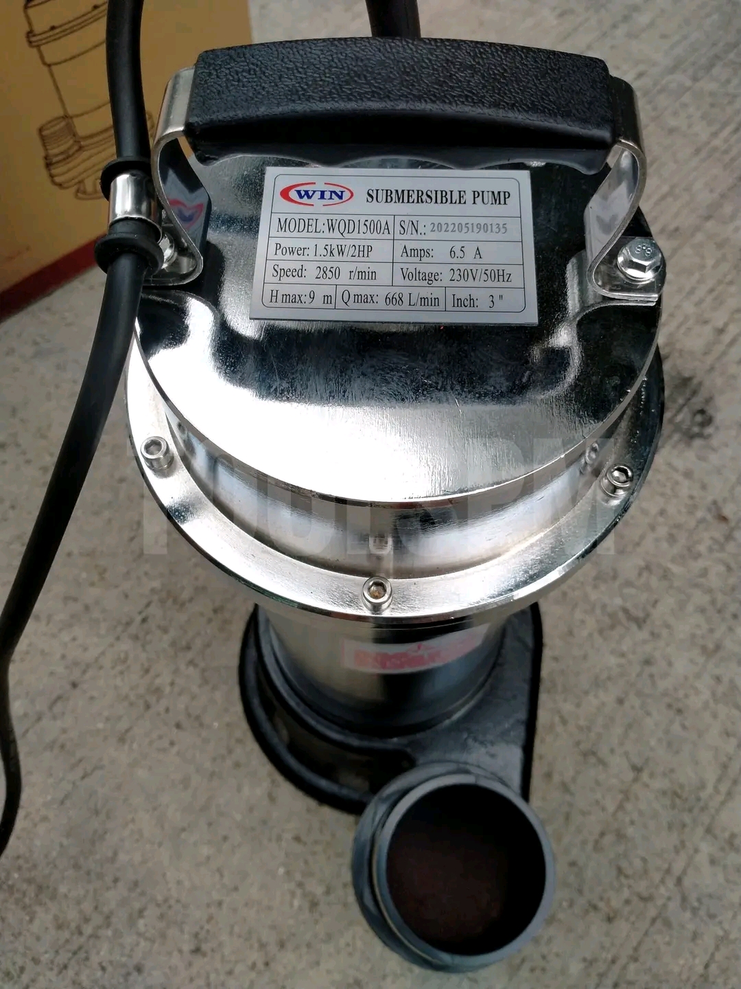 ปั๊มแช่สแตนเลส ดูดโคลน Win มีให้เลือก ท่อ 2นิ้ว 1แรง และ ท่อ 3นิ้ว 2แรง