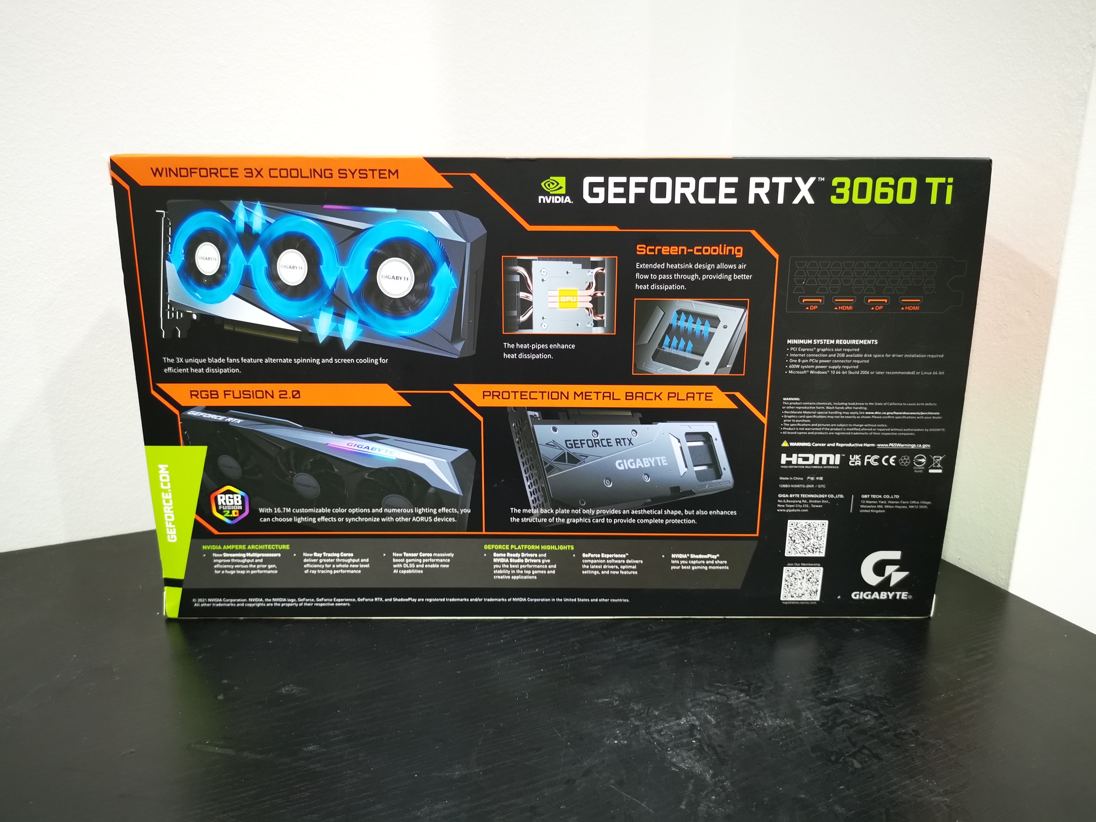 Gigabyte RTX 3060 TI Gaming OC 8G GDDR6 LHR VERSION