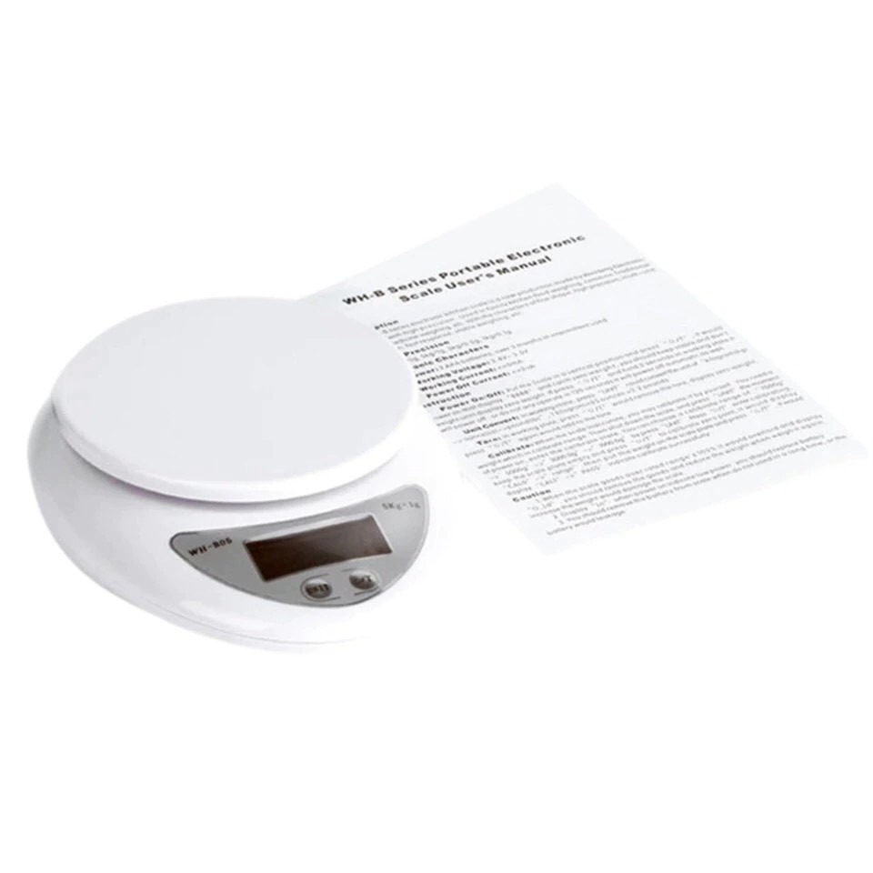 5kg x 1 g เครื่องชั่งในครัว เครื่องชั่งพัสดุ เครื่องชั่งอาหารดิจิตอล รุ่น WH-B05 5kg/1g
