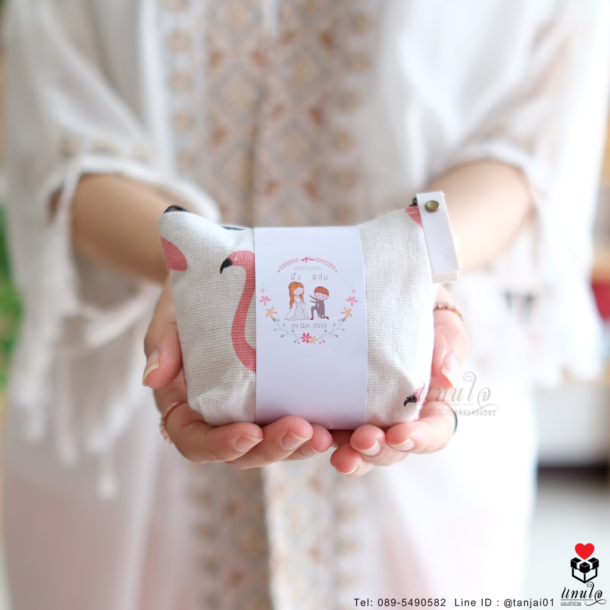 ของชำร่วยกระเป๋าผ้า กระเป๋าใส่เหรียญ กระเป๋าเก็บเหรียญน่ารัก ลายสัตว์น่ารัก ลายหมี สีพาสเทล ใช้งานได้จริง 07